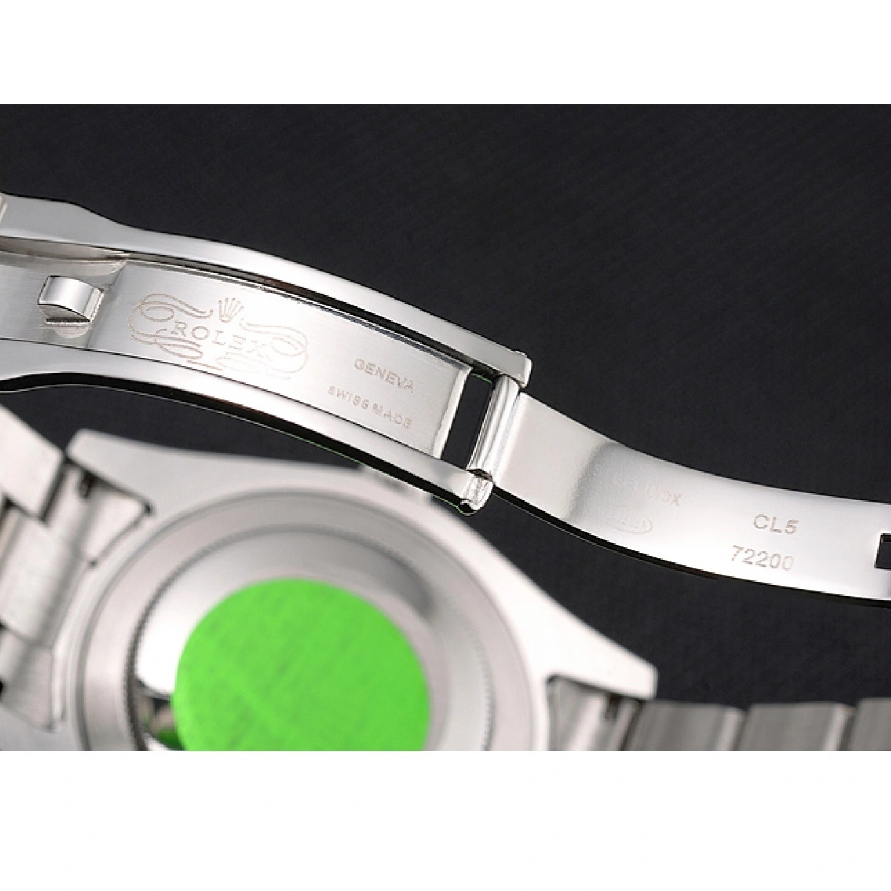 MiroTime 1024 Swiss Rolex Datejust Black Dial Roman Numerals Stainless Steel Case And Bracelet